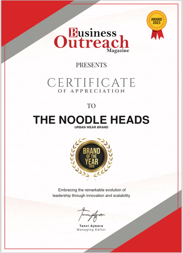 brand of the year certificate